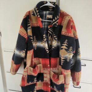 Cozy Patterned Fleece Jacket